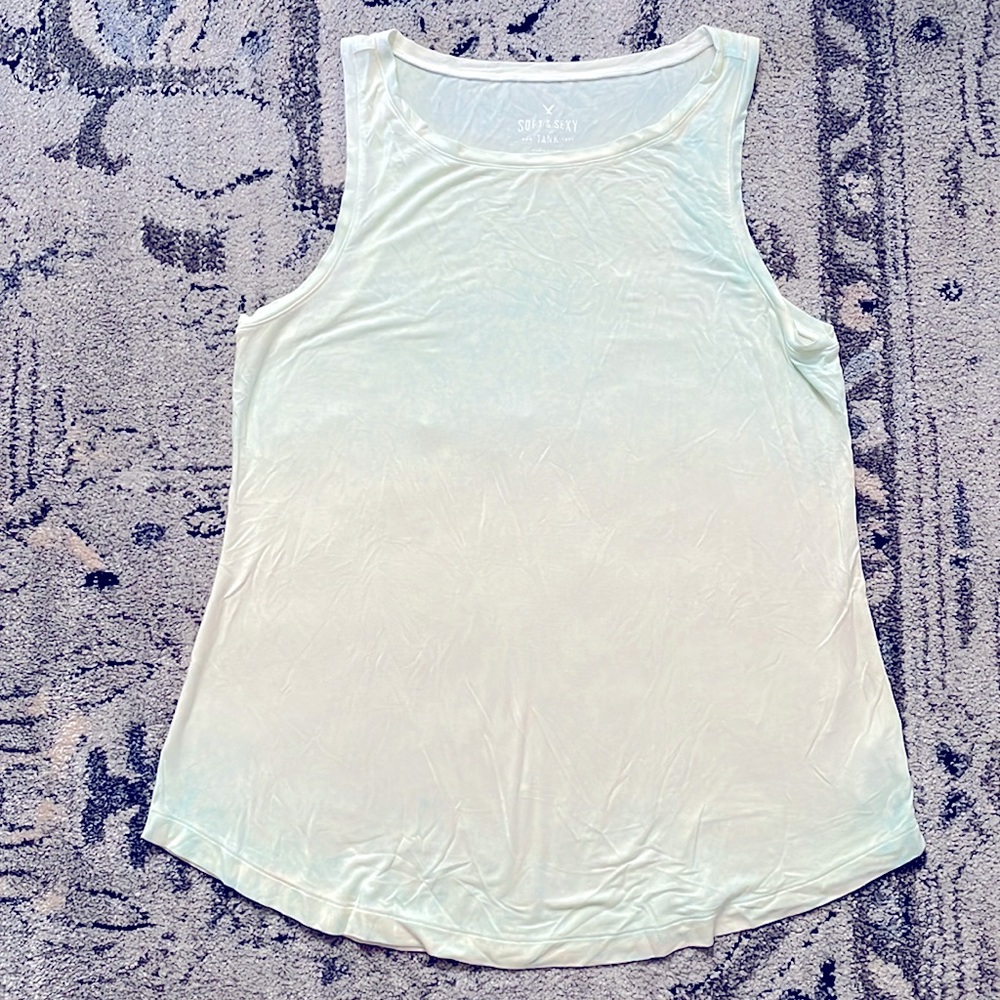 A&E soft and sexy tank hombre light blues and greens
